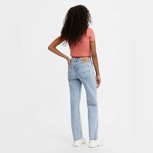 Levis Blue Low Pro Light Wash Straight Jeans Sz 25